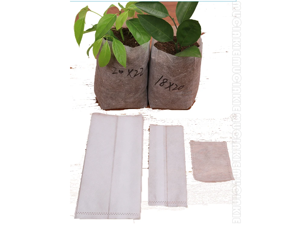 Bolsas de vivero no tejidas biodegradables de diferentes tamaños, macetas de plántulas de tela, bolsas de plantación de aireación ecológicas, AKITECNO.CL