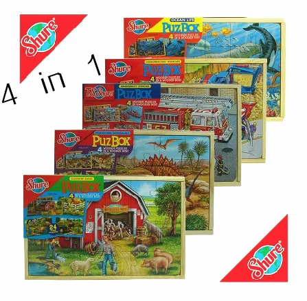 

Baby Toys 4 In 1 Special Wooden Puzzle Box Children Educational Puzzle 3D Puzzle 5 Kinds For Choose Best Gift For Kids