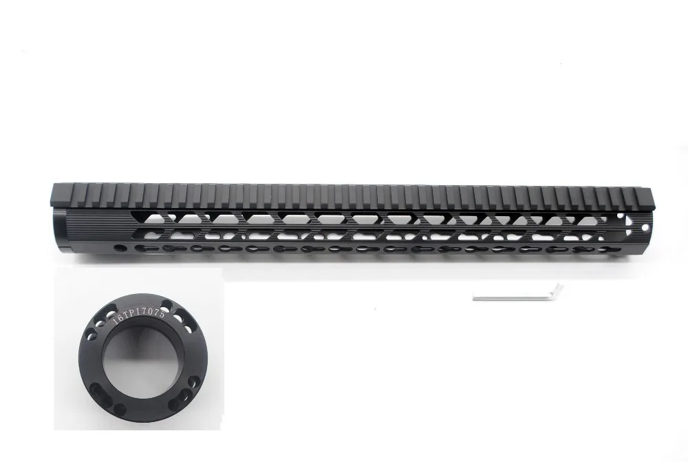 TirRock 17 дюймов. 308/7. 62 LR-308 Keymod Handguard Rail Free Float Picatinny Mount system Сверхлегкий анодированный, черный, алюминиевый