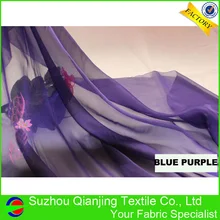 Горячая Распродажа настоящая тканая окрашенная Быстрая легкая тонкая подкладка 3 метра длина синяя фиолетовая шифоновая ткань