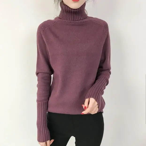 Модный женский свитер осень зима кашемировый вязаный женский свитер и пуловер Женский трикотажный джемпер - Цвет: Коричневый