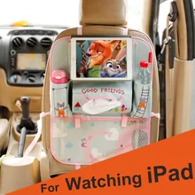 Детская мультяшная сумка для хранения на заднем сидении автомобиля, органайзер, Детская сумка, сумка для подгузников, сумка для мам, автомобильные аксессуары для ipad