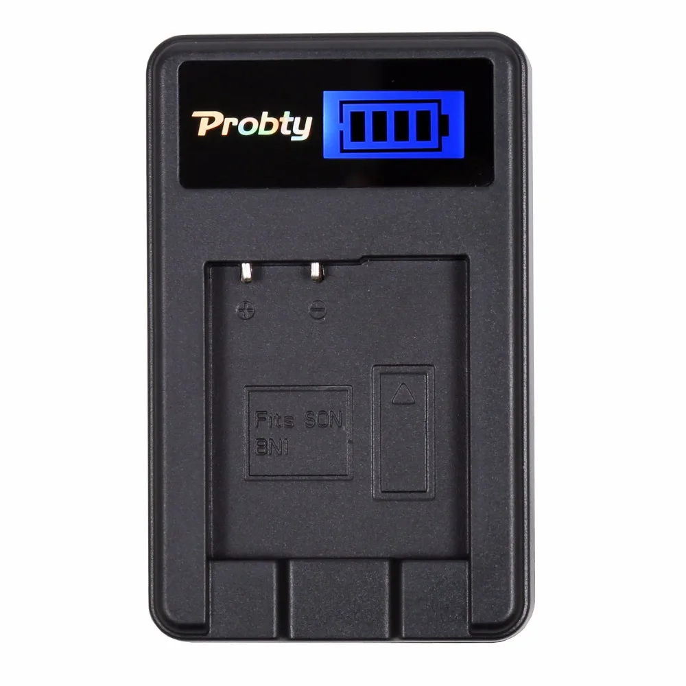 

Probty NP-BN1 NP BN1 NPBN1 LCD USB Charger for Cyber-shot DSC-TX20 DSC-TX30 DSC-W530 DSC-W570 DSC-W650 DSC-W800 DSC-W830 Camera