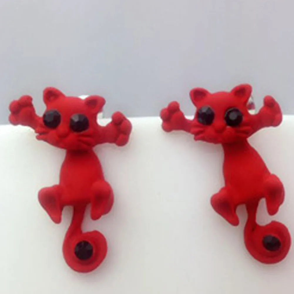 

1 pc Various Color Fashion Lovely Classic Animal Korean Hot Cute Cat Earrings For Girl Women Gift High Quality