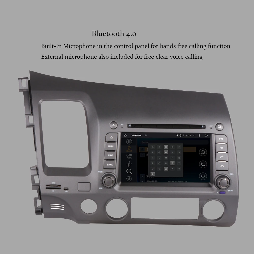 Perfect Octa Core Android 9.0 Car Head Unit for Honda Civic 2006-2011 Left Hand Driving DVD with Radio RDS BT WIFI Car GPS Navigation 7