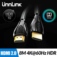 Unnlink Long HDMI Cable UHD 4K 60Hz HDMI 2 0 HDR 3M 5M 8M 10M 15M
