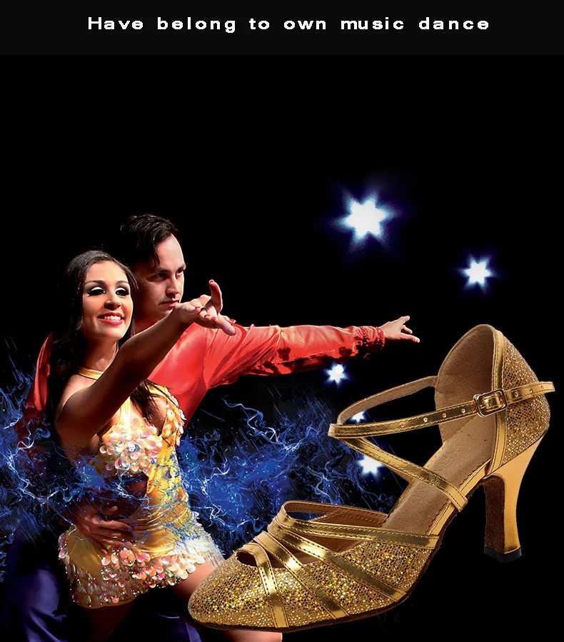 20161216_124359_041Party Ballroom Latin Dance Shoes Aerobics Closed Toe PU Sequins Jazz Shoes for women Upscale Flash Adult Dancing Sneakers 6118