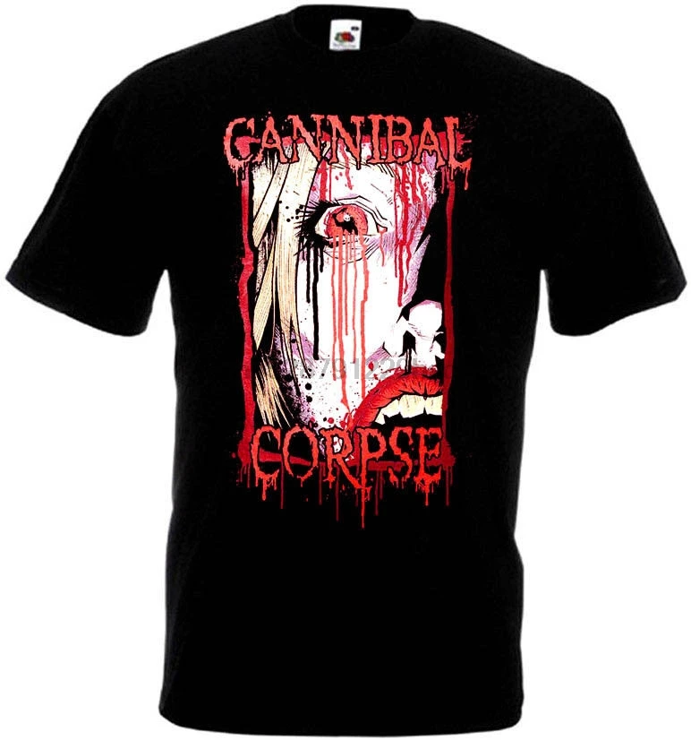 Футболка Cannibal Corpse черный плакат металл смерти размеры S-3XL Мужская футболка топы с