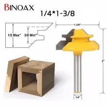 Binoax 1/4*1-3/8 2 Бит Tongue and Groove Бит Установлен Маршрутизатор По Дереву Фреза Электроинструмент-1/4 «Shank