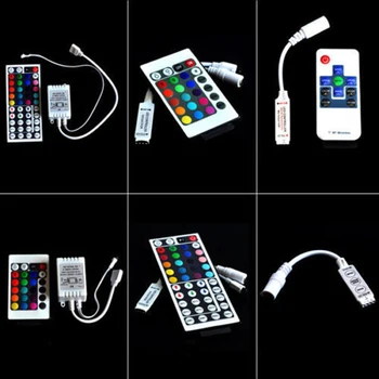 

DC12-24V Mini 3/24/44 Key IR Remote Wireless Controller Dimmer Dynamic Mode Infrared For RGB SMD 3528 5050 LED Strip LED Lights