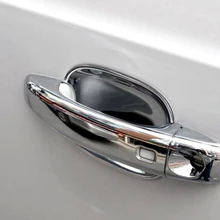 12 шт./компл. автомобиля внешняя сторона протектор дверной ручки+ дверные ручки чаши Крышка для Audi A4 B8 2008 2009 2010 2011 2012 2013