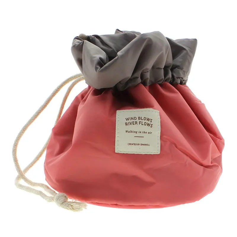 1Set Useful Women Travel Makeup Cosmetic Bucket Shape Cylindrical Bag