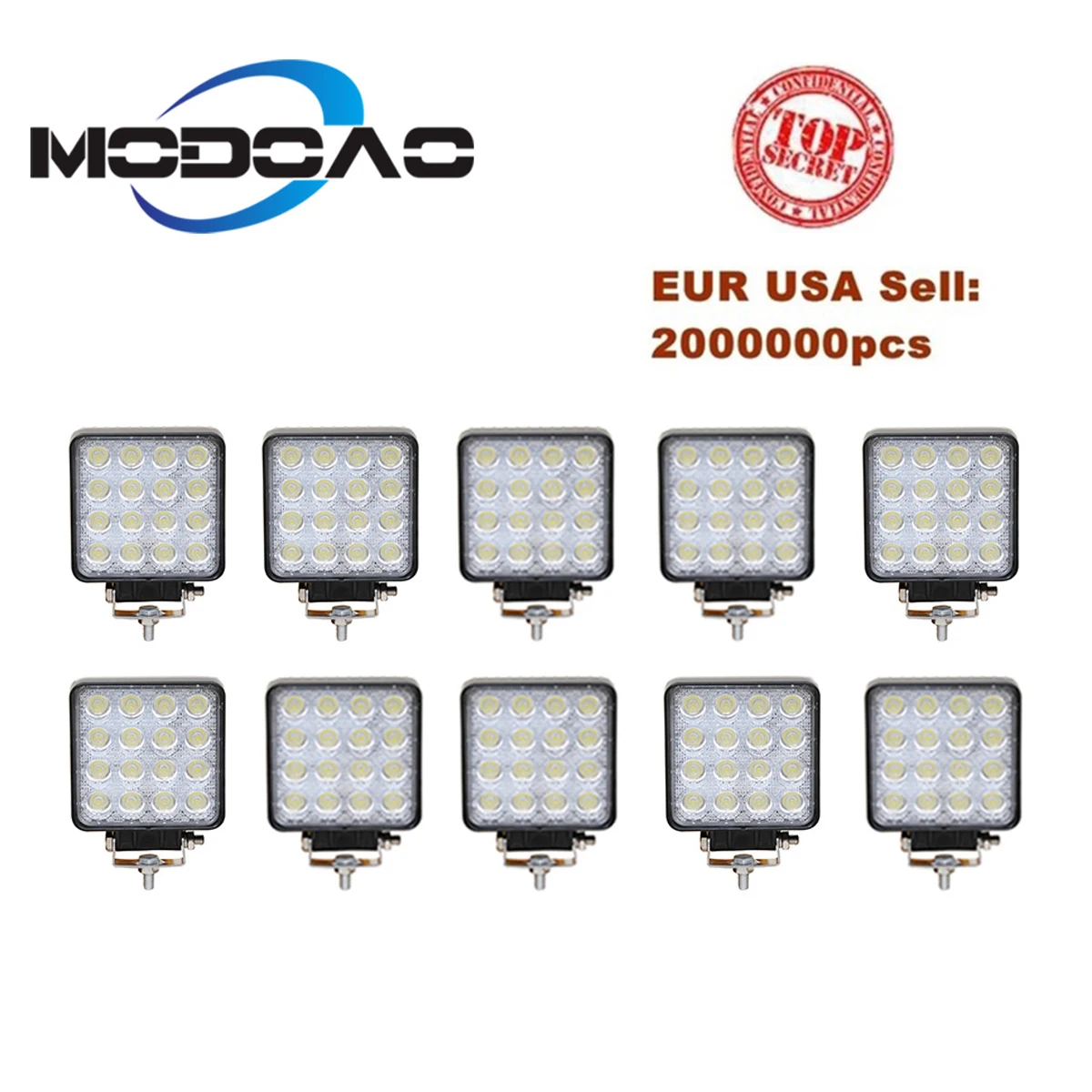 

4 inch 48W Square 16 LEDs Work Light 6000K Spotlight Floodlight For 4x4 Offroad SUV ATV UTV Truck Tractor Motorcycle lights