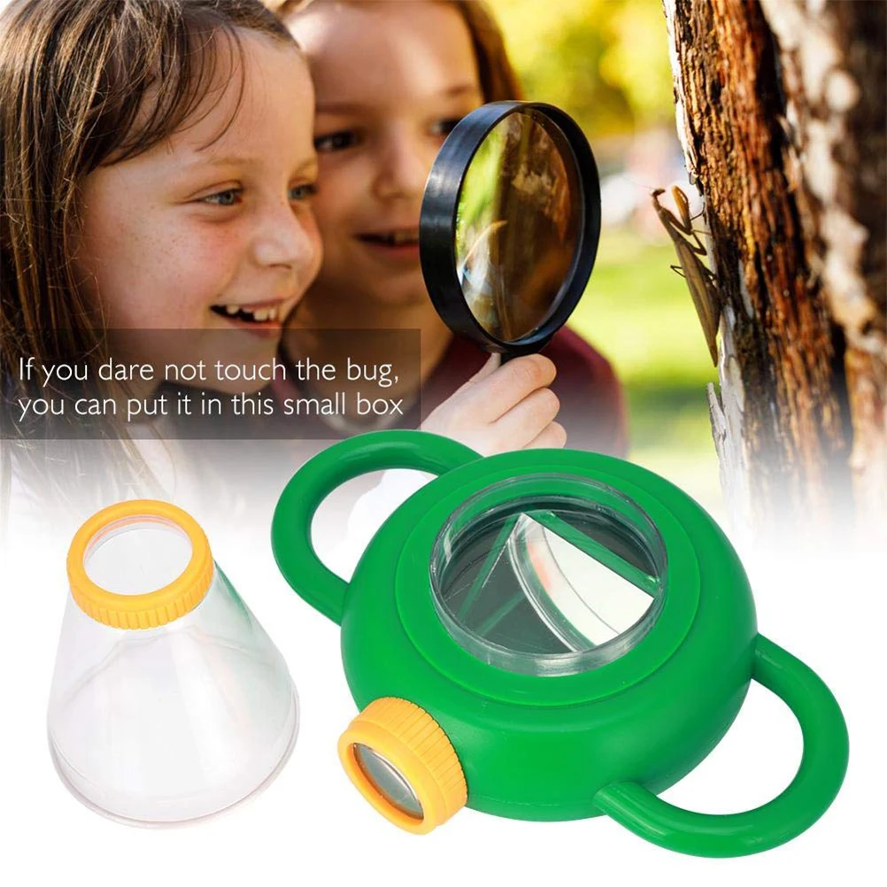 

Children Insect Magnifying Glass 2 Way Magnifier Children School Improve Learning And Observation Ability Early Educational Toys