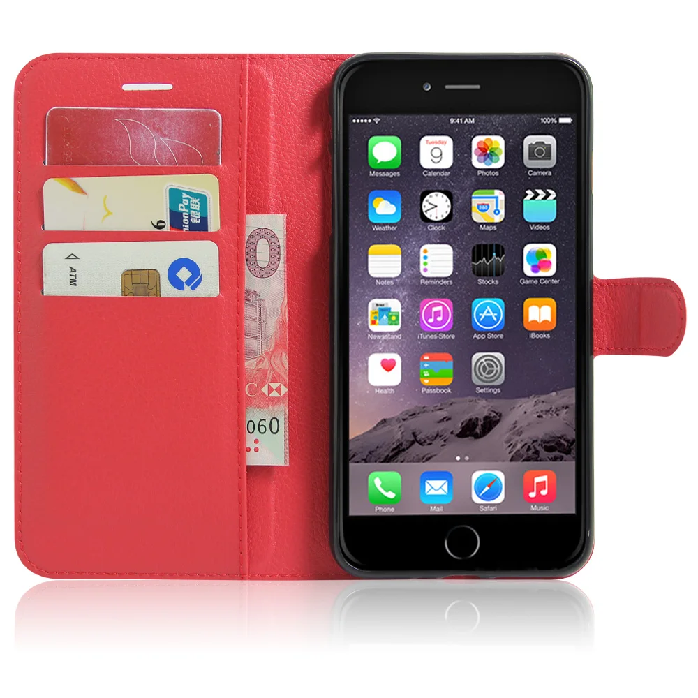 Высокое качество Чехол-бумажник из искусственной кожи чехол для iPhone7 8 6 plus X Чехол-книжка Чехол-сумка для телефона с держатель для карт для iPhone6s 7 plus iphone 8 plus