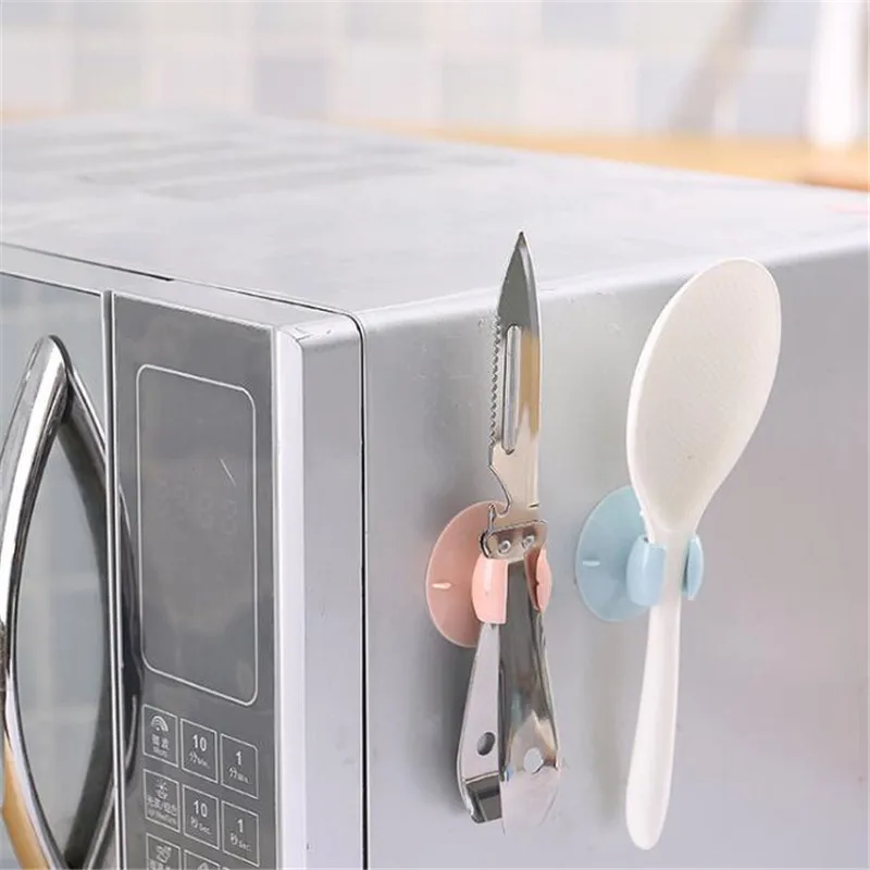 Rice Spoon Mini Storage Rack Holder Wall Tiles Suction Cup Cooker Mount Shelf Stand Kitchen Organizer Sticker 1Pc New | Дом и сад