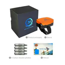 Портативная надувная подушка для запястья с 4 шт. баллона из углекислого газа для наружного водного спорта спасательное устройство