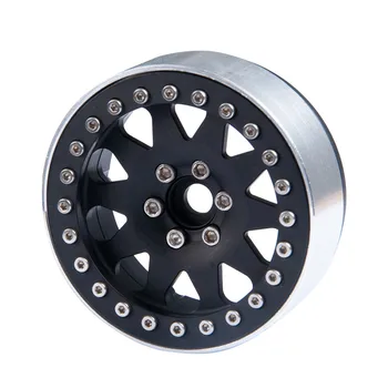 

4pcs/lot RC 1/10 Crawler 2.2inch Alloy Beadlock Wheel Rims For Wraith Cool Black Free Shipping #2