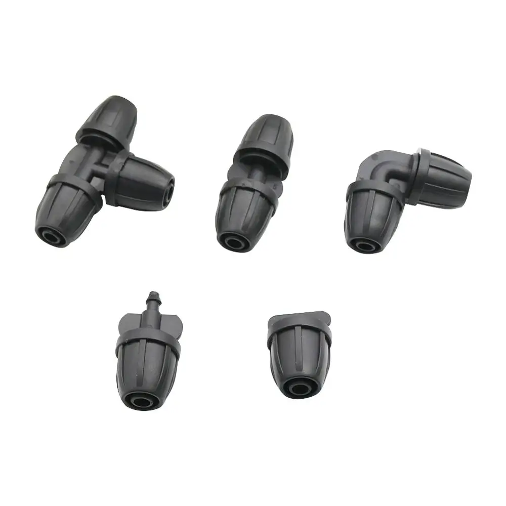 

Irrigation 8/11mm hose connector with lock nut Agricultural tools Aquarium Water Pipe Fitting Lawn Watering Adapter 5 Pcs
