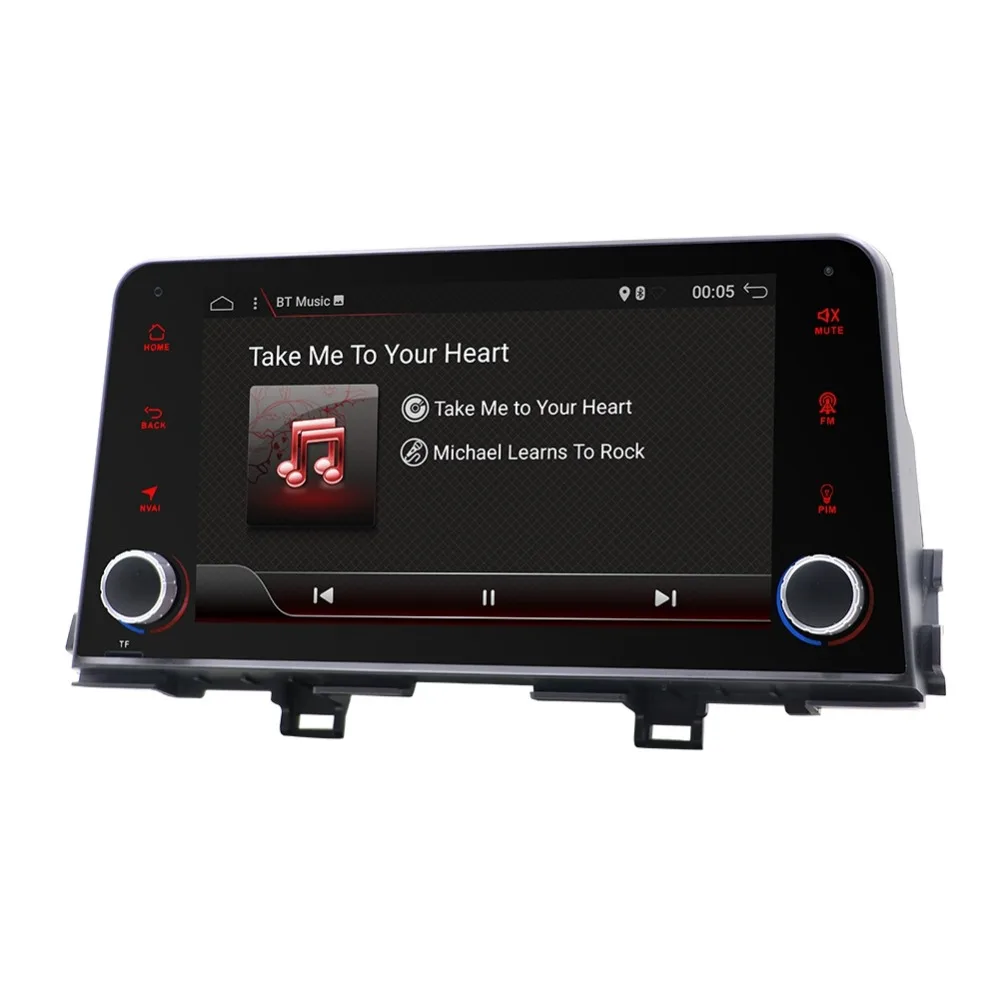 Best car radio 1 din Octa Core Android 9.0 DVD GPS Navi Multimedia Car Stereo for KIA Morning/Picanto 2017 2018 Radio Headunit BT 1