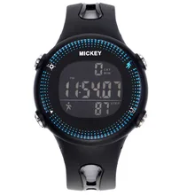 Резиновая Disney Смотреть Дети Мальчик Дети часы привел цифровые спортивные часы LED Водонепроницаемый часы Мода Открытый Наручные часы mk15047