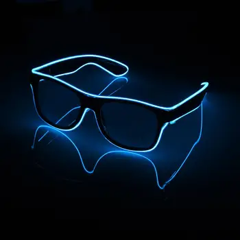 

LED Luminous Glasses EL Wire Fashion Neon LED Glowing Glasses for Dancing Party Bar Meeting Glow Rave Costume Party