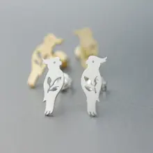 Jisensp 10 шт./лот, женские модные ювелирные изделия, серьги в виде попугая для девочек, милые серьги в виде животных, простые украшения птицы,, E070