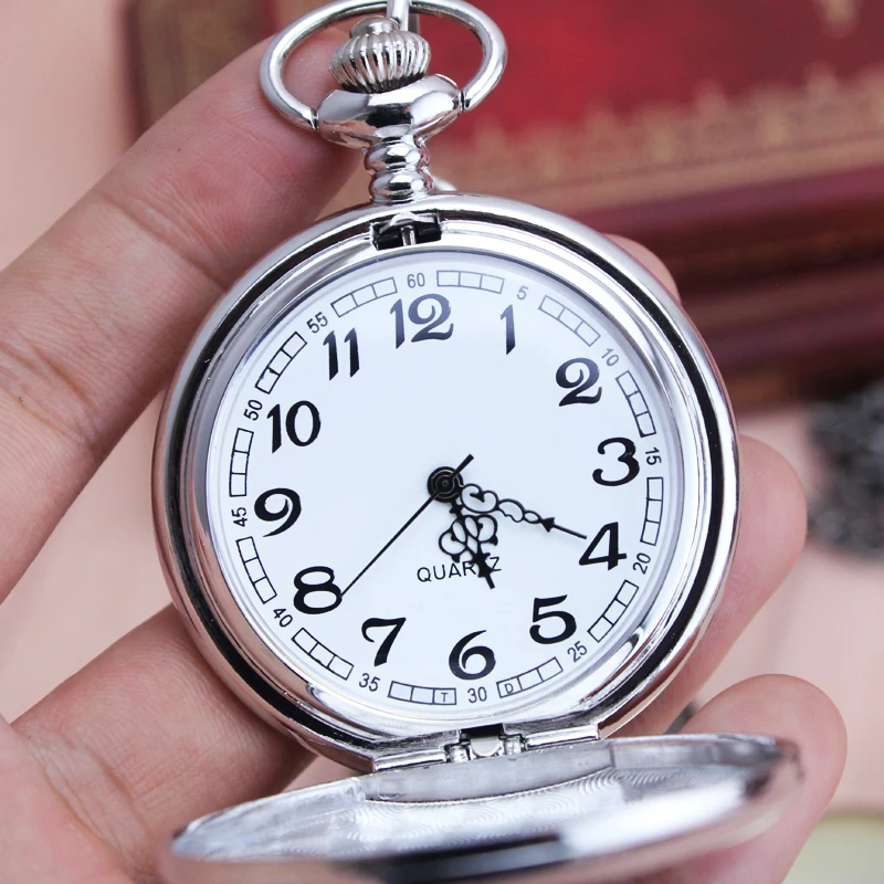 Classic smooth surface pocket watch Men children waterproof digital