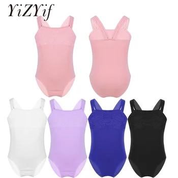 

YiZYiF Ballet Leotard Camisole Girls Lace Slim Tank Dancing Jumpsuit Multi-Spaghetti Shoulder Straps Gymnastics Leotard Ballet