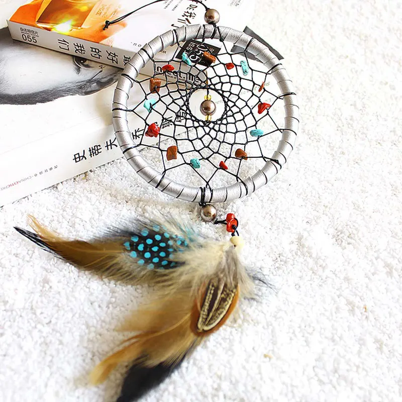

Indian Style Shell Dreamcatcher Feathers Core Bead Handmade Dream Catcher Net for Wall Car Hanging Decoration Craft