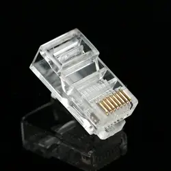 Cat5E RJ45 8P8C EZ RJ45 разъем Cat6 RJ 45 Ethernet Кабельный разъем Cat 6 сети разъем сетевого кабеля Кристалл глава через отверстие