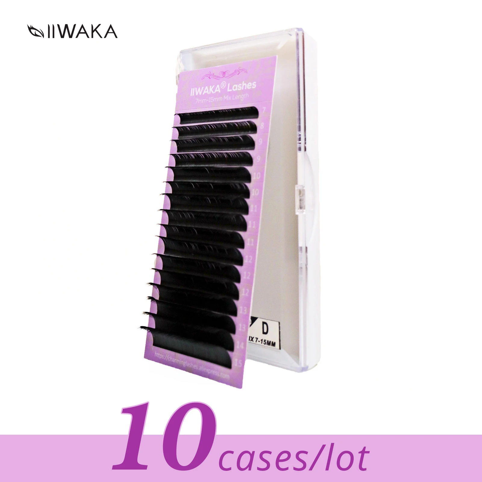 

IIWAKA 10 cases/lot false mink eyelash extension individual eyelashes false eyelashes