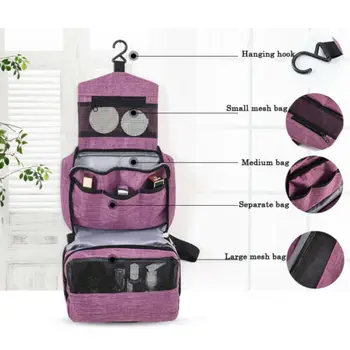 

Travel Makeup Cosmetic Bag Toiletry Wash Case Organizer Storage Hanging Pouch
