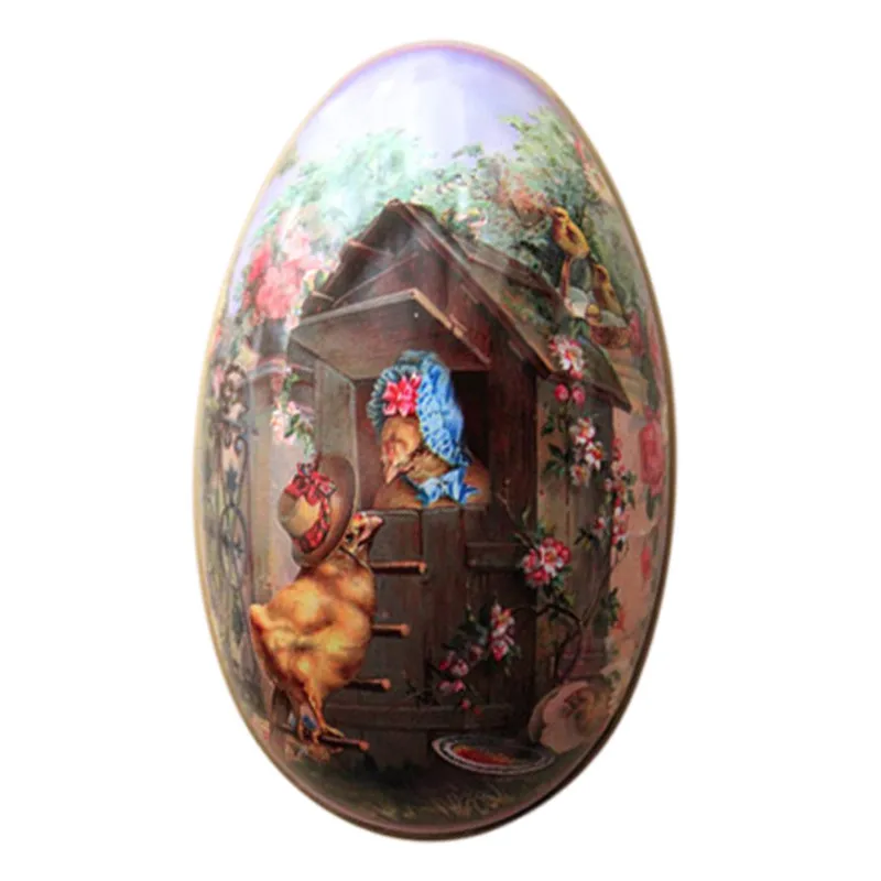 1 шт., праздничная поставка, новое пасхальное яйцо в форме конфет, жестяная упаковочная коробка, креативная, для свадьбы, дня рождения, дня детей, с рисунком кролика