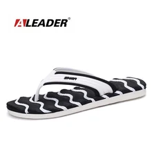Aleader 2017 el Tamaño Grande 40-48 Suave Masaje Chanclas Zapatos Zapatillas de Playa de Los Hombres de Verano de Rayas de Los Hombres Sandalias Casuales Sapatos masculino