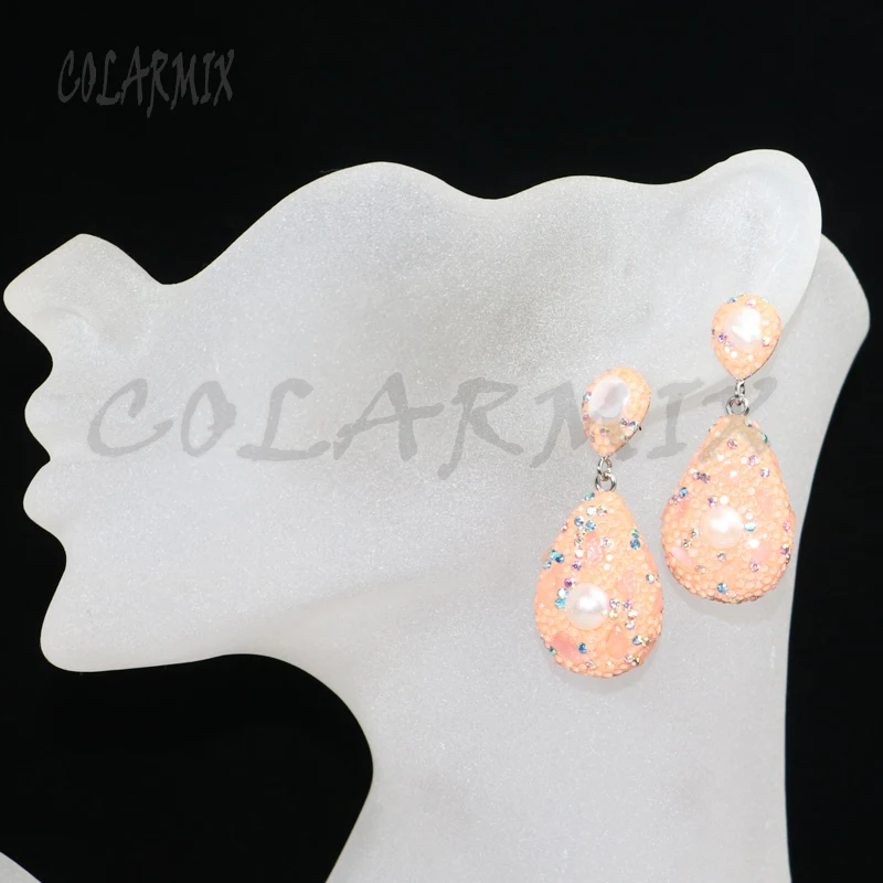 

3 Pairs Fashion jewelry stone earrings Pave rhinestone earrings fashion jewelry earrings gift for lady 8028