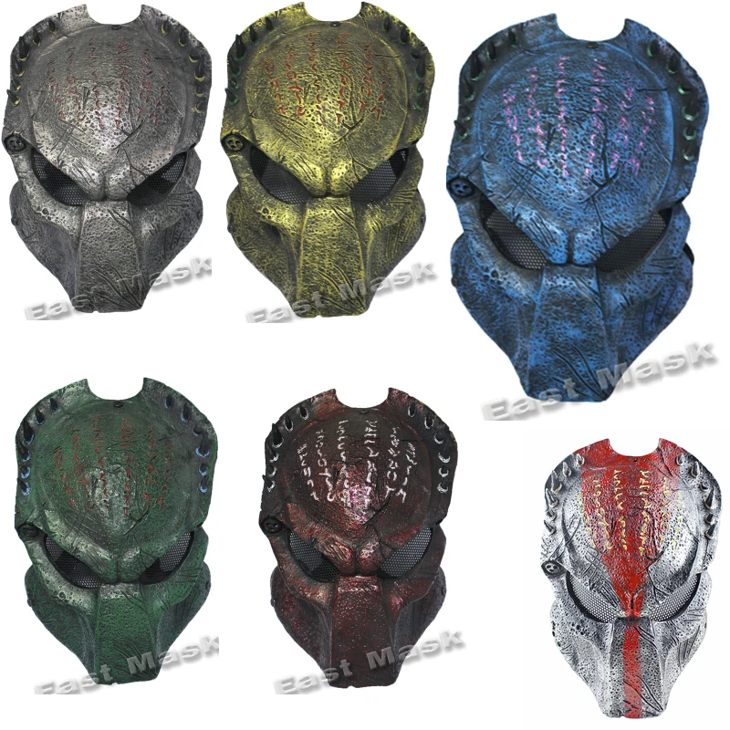 

Paintball Airsoft Wire Mesh Predator Full Face Outdoor Wargame Tactical Face guard Full Face CS Face guard