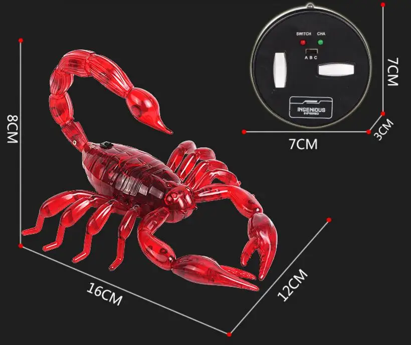 Besouro de Controle Brinquedos as Crianças Rádio Simulação Robótica Escorpião Inseto Prank Brinquedos Remoto Inteligente Modelo Animal Criança Presentes rc 11 Brinquedos e hobbies
