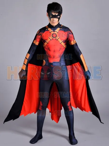 

New 52 Red Robin Costume Anime Robin Cosplay Suit Superhero Party Jumpsuit Halloween Party Zentai Suit Can Custom Free Shipping