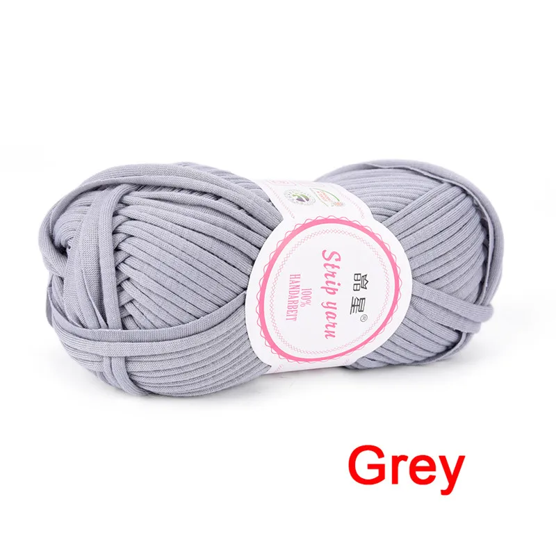 grey 100 г/шт. Необычные Пряжа Lanas Para Tejer ручной вязки ковры DIY тканые нитки хлопок Толстая шерсть вязаная корзина одеяло крючком ткань - Цвет: grey