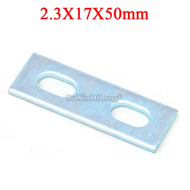 

NEW 100PCS Metal Straight Flat Corner Braces 2.3x50x17 Furniture Splicing Fittings Board Frame Shelf Support Brackets Connectors