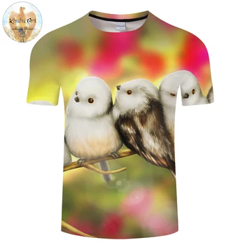 

Cute Morning by KhaliaArt Birds 3D Print t shirt Men Women tshirt Summer Anime Short Sleeve O-neck Tops&Tees 2018 New Drop Ship