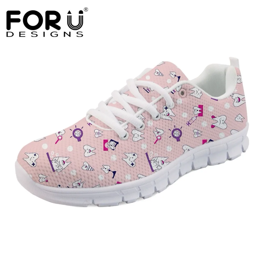 FORUDESIGNS New Cartoon Cute Dentist Brand Designer Women Sneakers Flats Super Light Comfortable Leisure Dentista Zapatos Mujer FORUDESIGNS New Cartoon Cute Dentist Brand Designer Women Sneakers Flats Super Light Comfortable Leisure Dentista Zapatos Mujer
