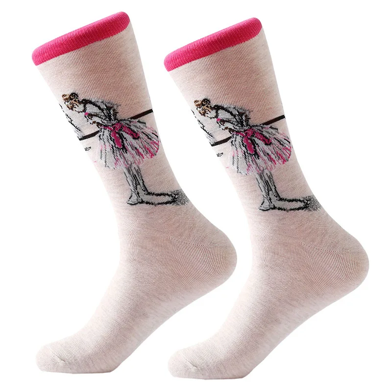 1 пара мужские носки MYORED с изображением Ван Гога|Мужские носки| | - Фото №1