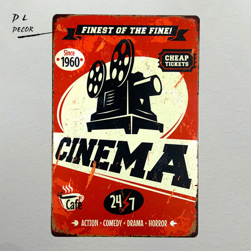 

DL-Vintage Garden decor Tin Sign Fun Ravtive Cinema Rustic wall decor 20*30cm