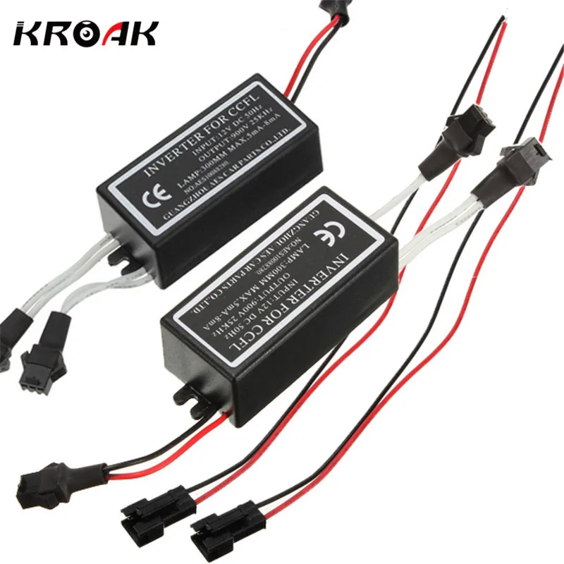

2Pcs Inverter Spare Ballast For CCFL Angel Eyes Halo Rings Kit 12V 4-outputs 12V