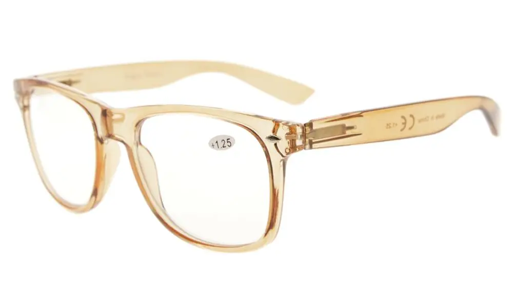 R133 Eyekepper удобные устройства для чтения пружинные петли большие простые очки для чтения RX увеличение очки+ 0,00-+ 4,00 - Цвет оправы: Brown
