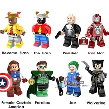 100 шт./лот PG8105 Супер Герои строительные блоки обратная вспышка Каратель Железный человек Joe Mendez игрушки Кирпичи игрушки для детей