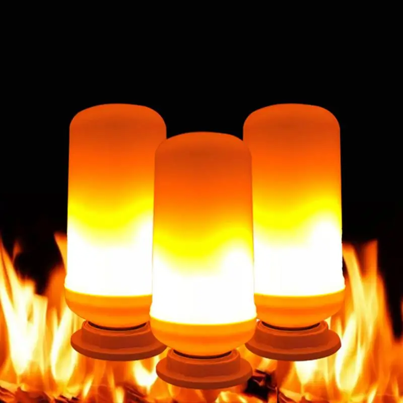Лампа эффект Светодиодная лампа E27 поддельный огонь 4 режима Светодиодная лампа создание пламени декоративная Мерцающая эмуляция Декор