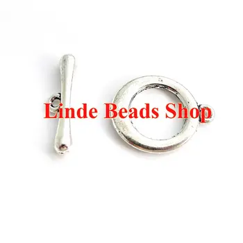 

Free Shipping!! 100set/lot antic silver zinc alloy bead clasp 19mm for necklace, bracelet, jewelry accessory C002